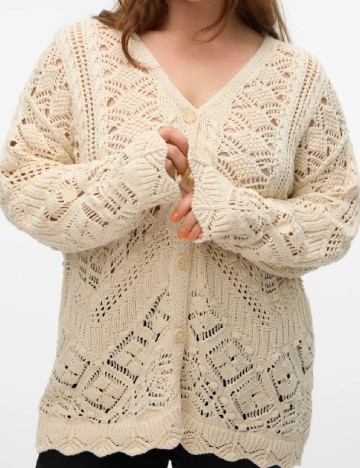 Cardigan Vero Moda Curve, crem