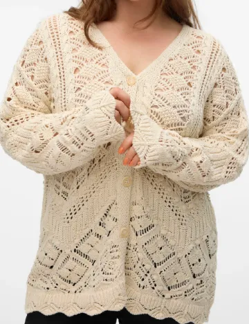 Cardigan Vero Moda Curve, crem Crem