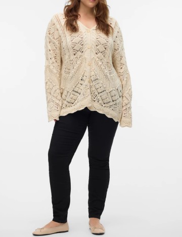 Cardigan Vero Moda Curve, crem