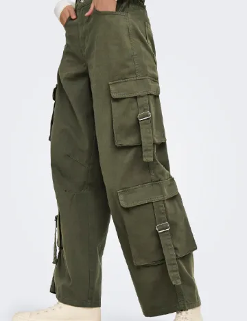 Pantaloni Only, kaki Verde