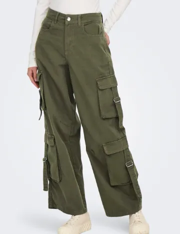 Pantaloni Only, kaki Verde