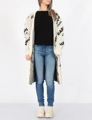 Cardigan Vero Moda, ecru Alb