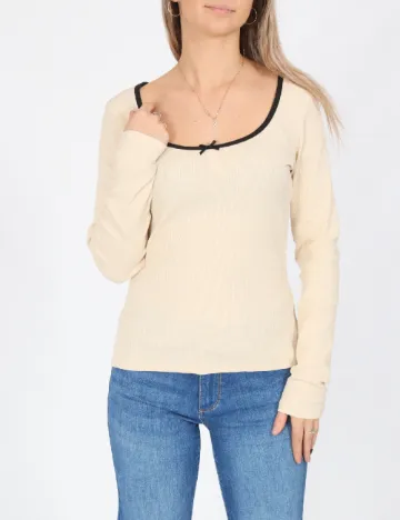 Bluza Jacqueline de Yong, crem Crem