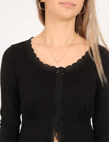 Bluza Pieces, negru Negru