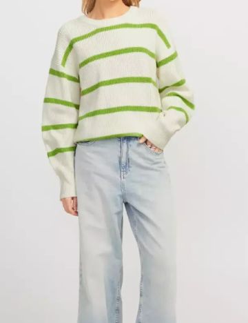 Pulover Jack&Jones, alb/verde