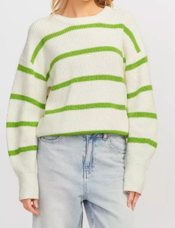 Pulover Jack&Jones, alb/verde