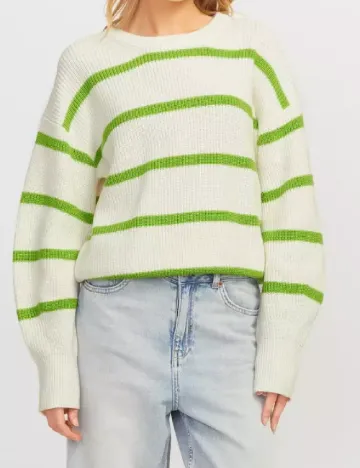 Pulover Jack&Jones, alb/verde Alb