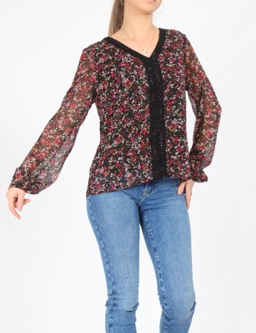 Bluza Vero Moda, negru floral