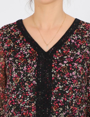 Bluza Vero Moda, negru floral