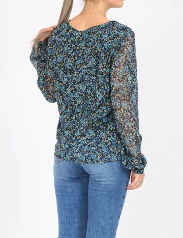 Bluza Vero Moda, negru floral Negru