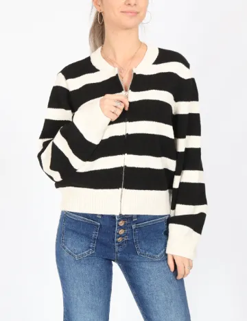 Cardigan Only, alb/negru Negru