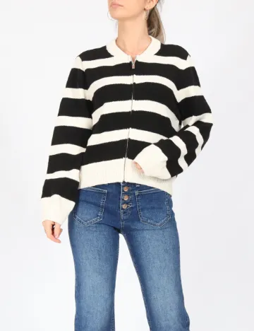 Cardigan Only, alb/negru Negru