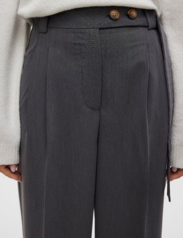 Pantaloni Aware by Vero Moda, gri inchis