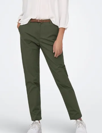 Pantaloni Jacqueline de Yong, kaki Verde