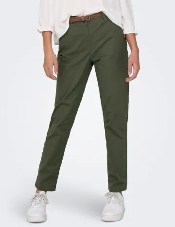 Pantaloni Jacqueline de Yong, kaki Verde