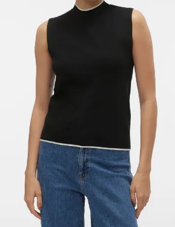 Top Vero Moda, negru Negru