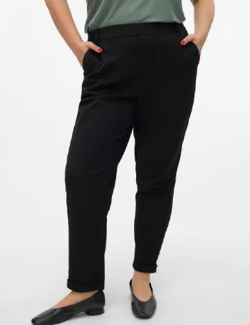 Pantaloni Vero Moda Curve, negru Negru