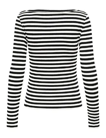 Bluza Only, alb-negru Alb