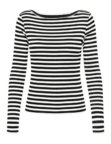 Bluza Only, alb-negru