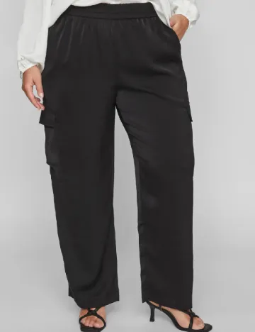 Pantaloni EVOKED VILA, negru Negru