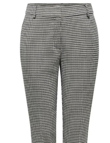 Pantaloni Only, negru/crem