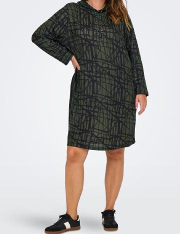 Rochie scurta Only Carmakoma, verde