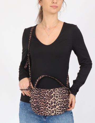 Geanta Pieces, animal print