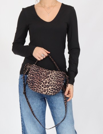 Geanta Pieces, animal print