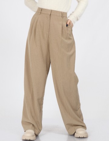 Pantaloni Vero Moda, maro deschis