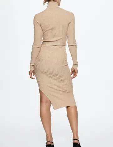 Rochie medie Mango, crem Crem