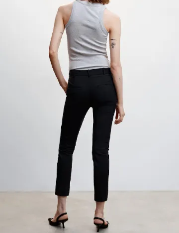 Pantaloni Mango, negru Negru