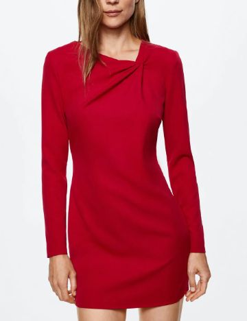 Rochie scurta Mango, rosu