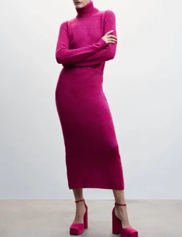 Rochie lunga Mango, magenta Roz