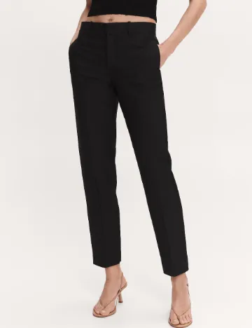 Pantaloni Mango, negru Negru