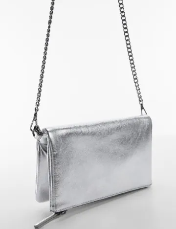 Geanta Mango, argintiu Gri