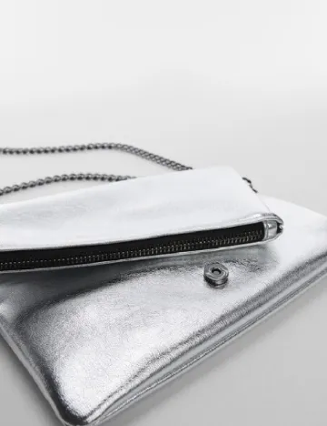 Geanta Mango, argintiu Gri