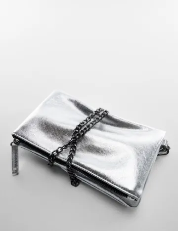 Geanta Mango, argintiu Gri