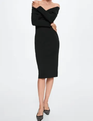 Rochie medie Mango, negru Negru