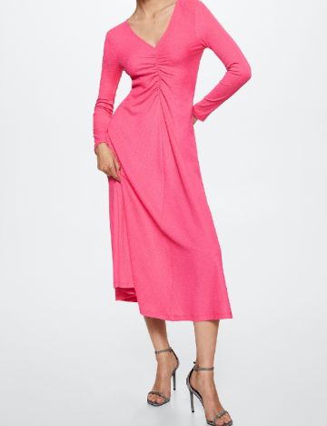 Rochie medie Mango, roz