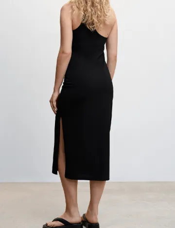 Rochie medie Mango Violeta, negru Negru