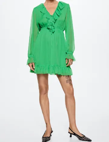 Rochie scurta Mango, verde Verde