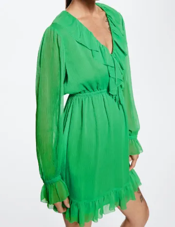 Rochie scurta Mango, verde Verde