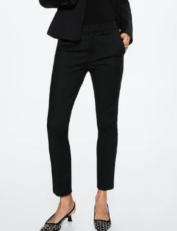 Pantaloni Mango, negru Negru