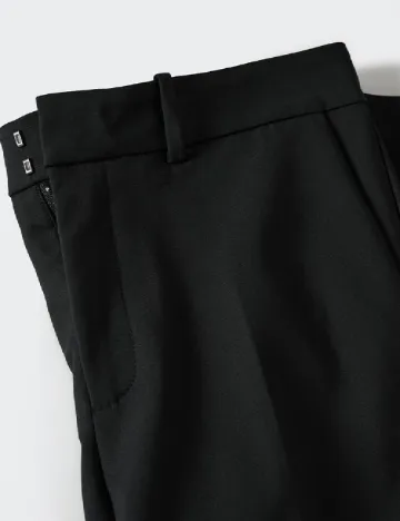 Pantaloni Mango, negru Negru