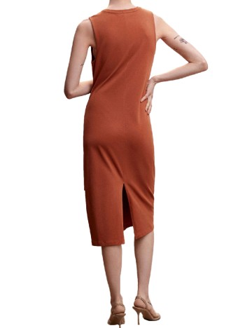 Rochie medie Mango, maro