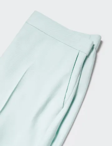 Pantaloni Mango Violeta, turcoaz Verde