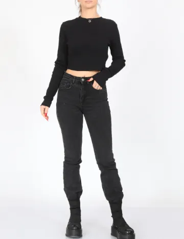 Top Vero Moda, negru Negru