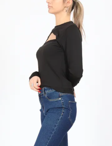 Bluza Pieces, negru Negru