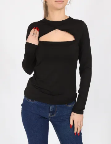 Bluza Pieces, negru Negru