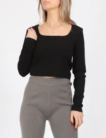 Top Vero Moda, negru Negru